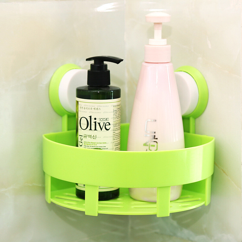 浴室收纳小能手 加厚塑料三角置物架，让空间整洁有序